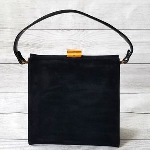 Coblentz Original Vintage Black Perma-Suede Luxury Night Out  Handbag